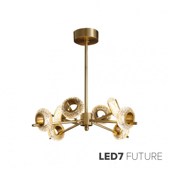 Loft Industry Modern - Gold Ring Diamond Chandelier